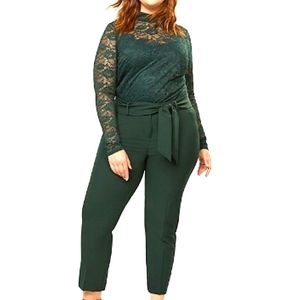 Lane Bryant Allie Hunter Green Ankle Pants